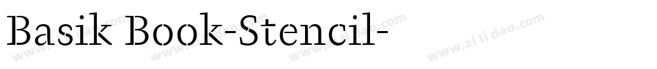 Basik Book-Stencil字体转换